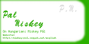 pal miskey business card